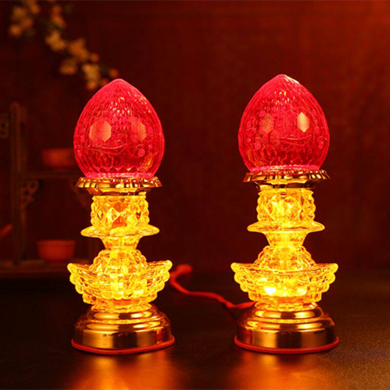 财神灯供佛灯LED招财进宝家用神台灯佛前灯供灯佛具用品长明灯