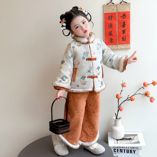 前程似锦~套装加绒盘扣新中式