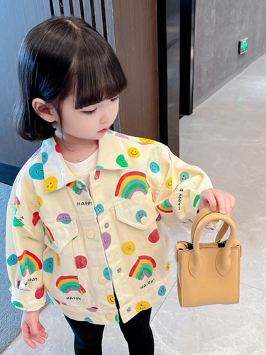 Весенний кардиган, детская джинсовая мультяшная хлопковая осенняя куртка, в западном стиле, в корейском стиле