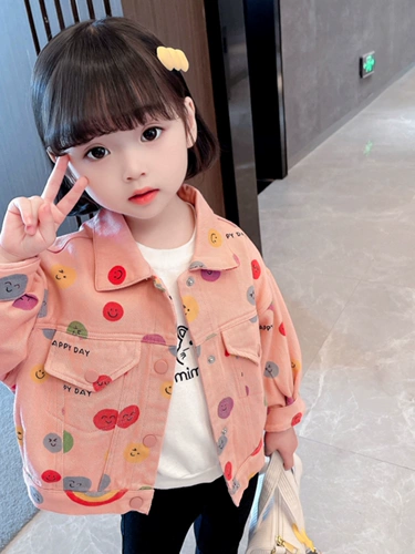 Весенний кардиган, детская джинсовая мультяшная хлопковая осенняя куртка, в западном стиле, в корейском стиле
