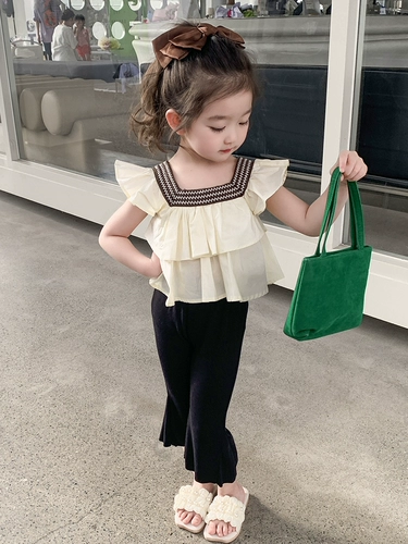 Детский комплект, летняя одежда, штаны, в корейском стиле, в западном стиле, детская одежда