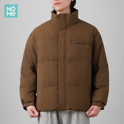 90白鸭绒立领羽绒服外套男士冬季加厚防寒保暖夹克短款面包服