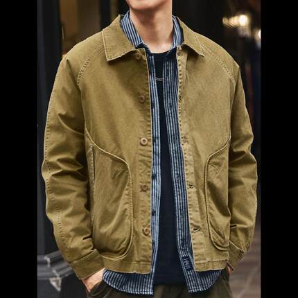 高端潮牌工装羽绒服外套男秋冬可拆卸内胆复古休闲宽松夹克