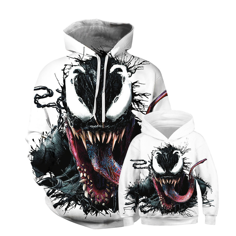 스파이더 맨 운동복 소년 후드 탑 아동복 아동복 애니메이션 무늬 부모-자식 의류 세 가족 옷