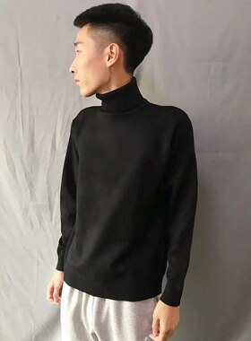 秋冬社会精神小伙高领毛衣男打底针织衫快手网红刘叉叉高迪同款潮