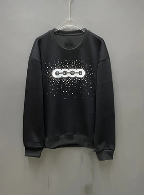 秋冬GOOD满天星烫钻卫衣男女新款ins潮牌休闲百搭上衣字母长袖潮