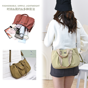 索亚特2025新款时尚尼龙包新款韩版多层拉链潮手提包女士休闲包