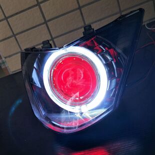 雅马哈飞鹰鬼火一代 疝气灯天使眼恶魔眼透镜 RSZ大灯总成改装