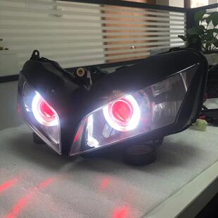 适用于本田F5 CBR600RR大灯 07-12 改装LED透镜天使恶魔眼总成