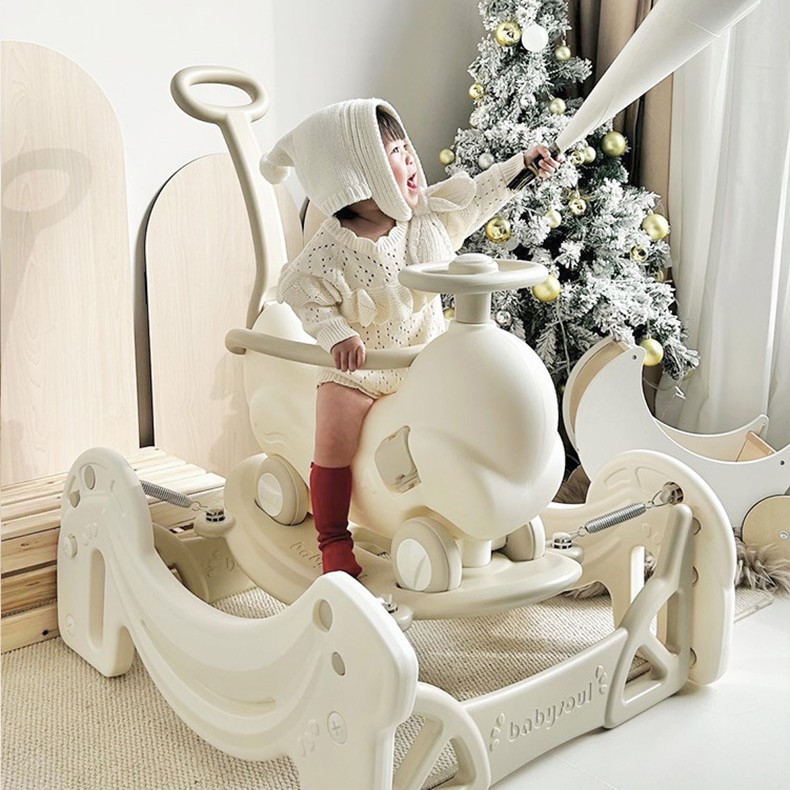 babysoul 香蕉摇摇车宝宝摇摇马婴儿蹦蹦车儿童周岁溜溜防摔木马