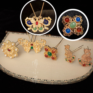 【傅小菲】百搭玛瑙多宝发簪 汉服百搭 唐风明制雍容华贵头饰