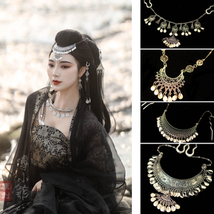 傅小菲 多款苗疆发饰舞蹈流苏额饰异域发型辫子古风