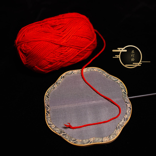 【傅小菲】红毛线绑发绳汉服百搭 配饰材料唐宋明制编发DIY