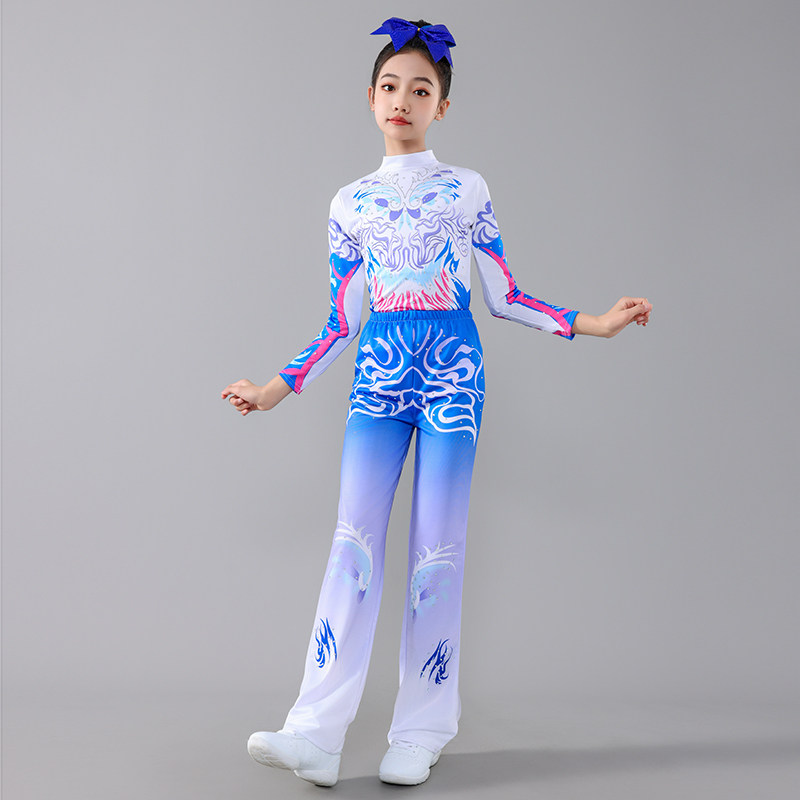 舞蹈服套装成人竞技健美比赛服女啦啦队演出服小学生运动会服装