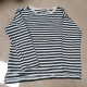 清仓韩单儿童童条纹长袖 T恤上面有点小脏
