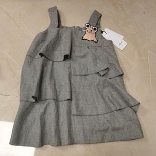 马家加绒女童连衣裙夏季新款蛋糕裙女大童超好看裙子儿童高级吊带