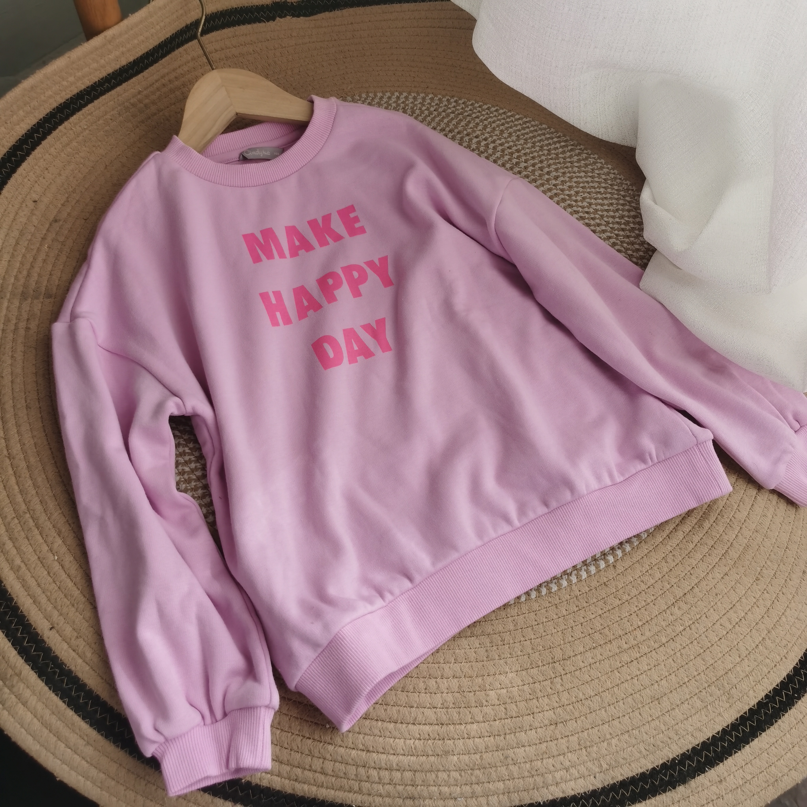 韩单清仓女童秋冬新款长袖加绒卫衣上衣