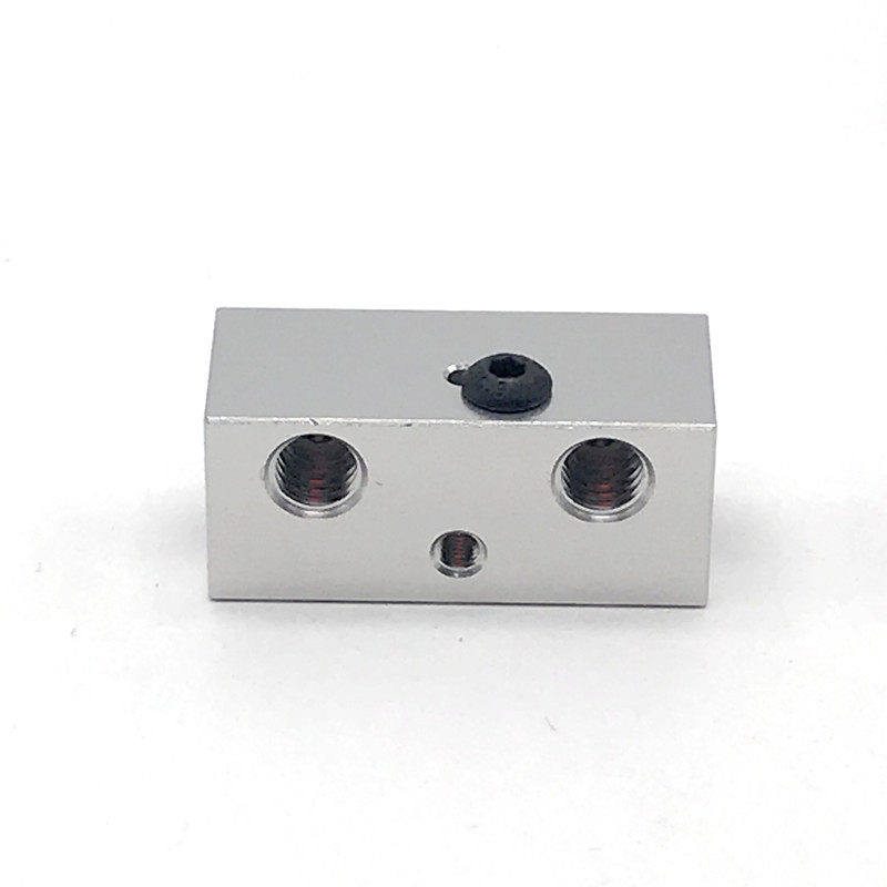 3D打印机配件E3D加热铝快 单头双色混色挤出加热块二进一出加热块
