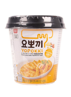 韩国进口YOPOKKI优波奇黄油洋葱味年糕杯韩式风味芝士年糕条速食