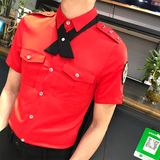 制服短袖衬衫男女情侣C312-C73-P45，男装T恤，电商C312