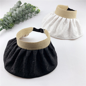 夏季 出游遮阳防晒帽大檐防紫外线气质百搭空顶帽潮太阳帽子女草帽