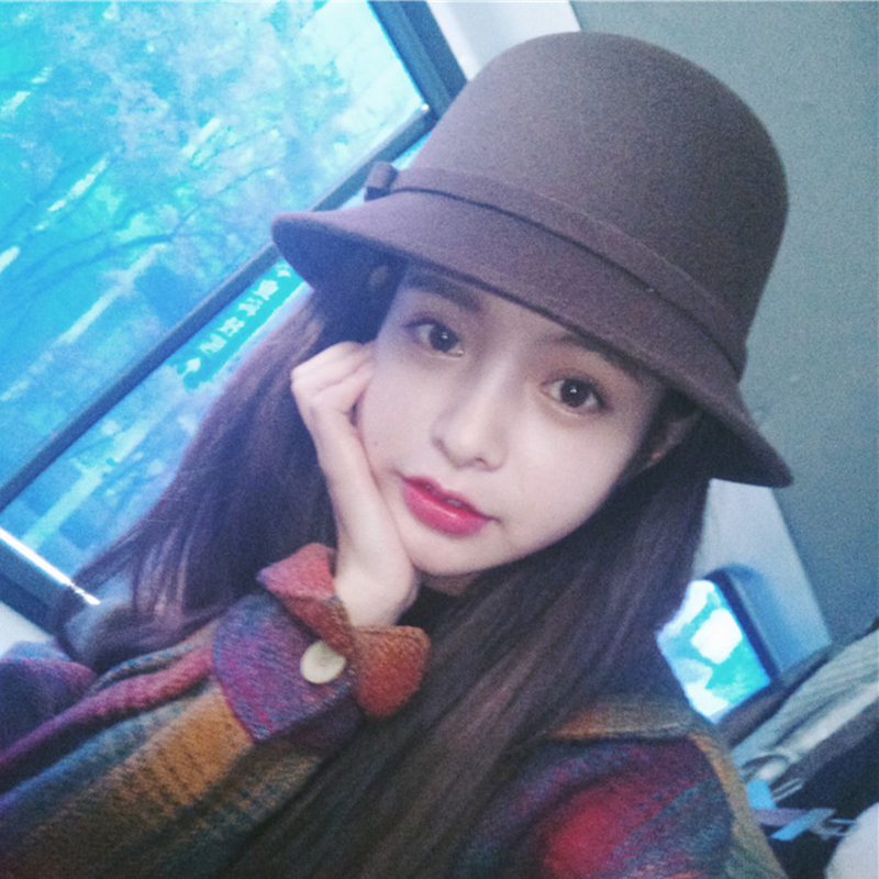 范智乔同款蝴蝶结毛呢爵士春秋冬