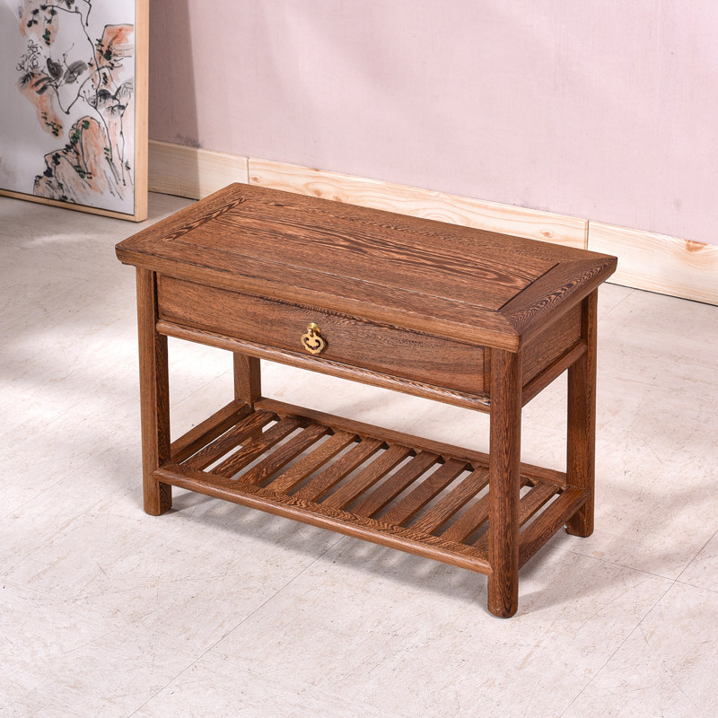 鸡翅木换鞋凳家用门口可坐式红木长条凳储物中式实木凳子原木方凳
