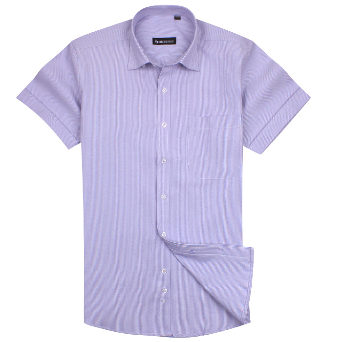 夏季商务牛津纺免烫条纹男士衬衫