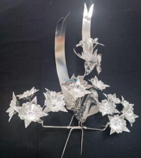 2018新款苗族头饰头花发簪夹子簪子 苗族舞台服装银饰头饰项圈