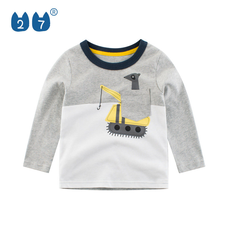 儿童长袖T恤2025春秋新款男童洋气打底衫汽车印花纯棉洋气秋装,童装/婴儿装/亲子装,T恤,淘宝优惠券,粉丝福利购,淘宝优惠卷
