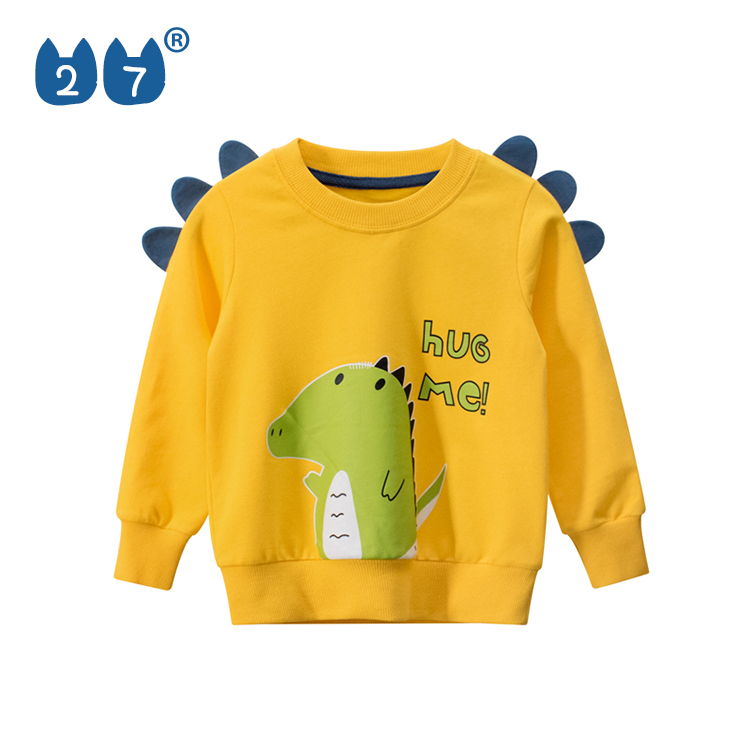 春秋儿童卫衣T恤恐龙卡通洋气