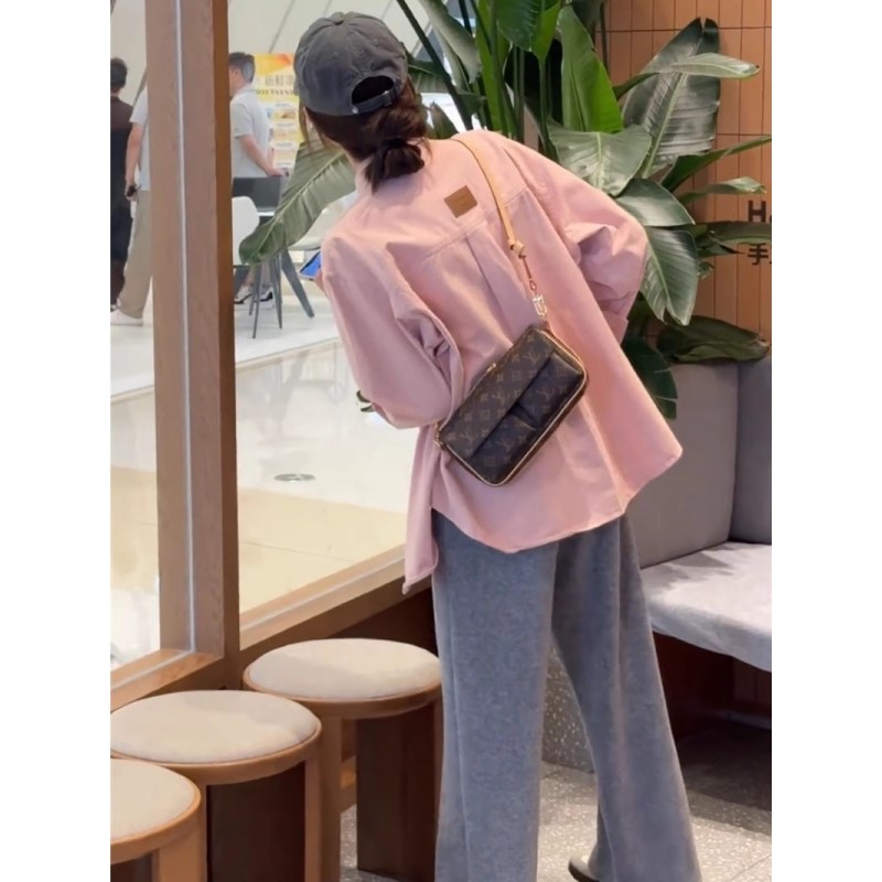 牛仔棉衬衫外套女慵懒风2025秋季新款韩版宽松高级感小个子上衣