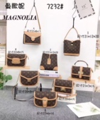 MAGNOLIA曼歌妮7232复古老花单肩包新款 高级感斜跨包百搭通勤手提