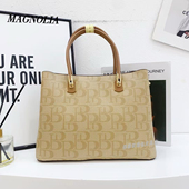 MAGNOLIA曼歌妮女士手提包新款 复古简约印花大容量百搭通勤妈妈包