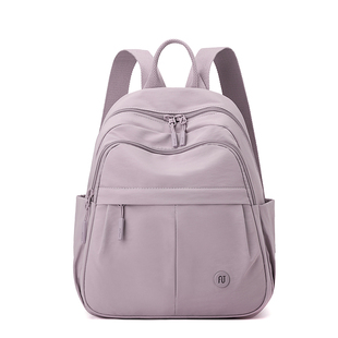 PINK新款 简约百搭牛津布轻便防水双肩包糖果色小背包女妈咪包 时尚