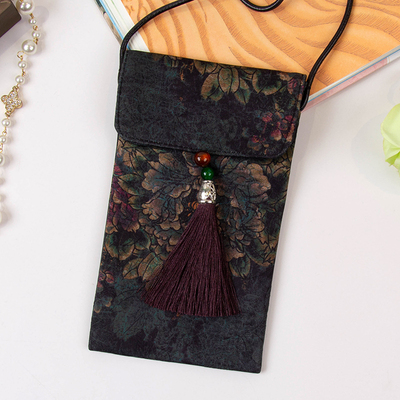 香云纱小包包手机斜挎包