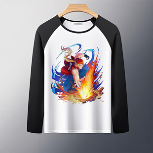 新品拳皇游戏上衣T恤动漫周边草稚京八神庵二次元黑袖长袖春秋款
