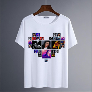 新款迈克尔杰克逊短袖T恤男女装明星偶像潮流兄弟学生上衣休闲夏
