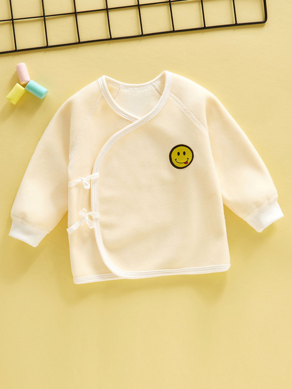 NEWBORN BABY VELVET WARM HALF-BACK BONELESS AUTUMN AND WINTER KIMONO TOP FULL MOON BABY SINGLE PIECE UNDERWEAR