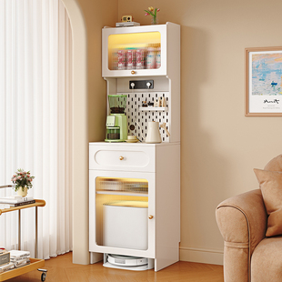 家用扫地机器人柜餐边柜靠墙一体柜储物柜客厅置物柜窄边柜小柜子