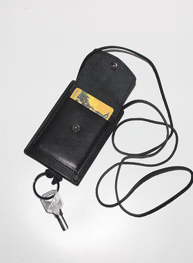 ACNC LEGEND  水染头层牛皮钥匙挂包卡包女式零钱包厂牌单肩挂包