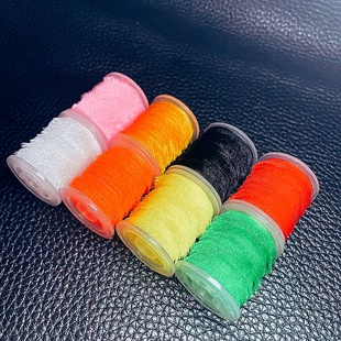 人造蓑羽毛钩材料仿真蓑羽毛虫丝毛钩假饵飞蝇绑制材料魔鬣蚊材料