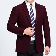 Thương hiệu mùa thu nam phù hợp với lụa phù hợp với kinh doanh phù hợp với tuổi trung niên rắn màu áo khoác áo khoác đồ vest nam