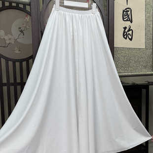 成人女打底裙半身裙马面裙衬裙白色四季款3.5米大摆裙汉服女衬裙