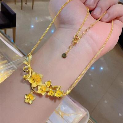 新款婚假金色花蝴蝶花朵金黄金