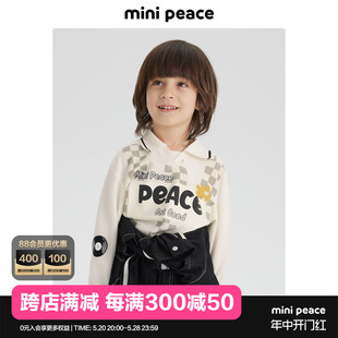 儿童长袖 春秋新男童POLO衫 minipeace太平鸟童装 T恤潮 专柜同款