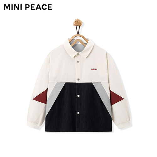 【专柜同款】MINIPEACE太平鸟童装男童衬衫儿童休闲外套春秋新款