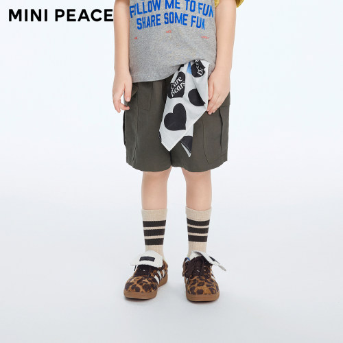 【专柜同款】MINIPEACE太平鸟童装男童短裤夏季新款儿童工装裤子