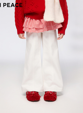 【专柜同款】MINIPEACE太平鸟童装儿童裤子春季女童休闲裤长裤