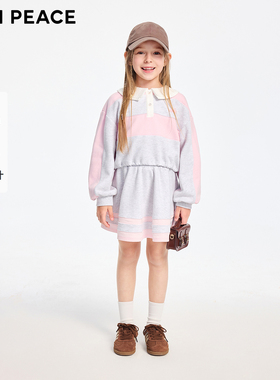 【专柜同款】MINIPEACE太平鸟童装女童套装秋冬卫衣短裙两件套